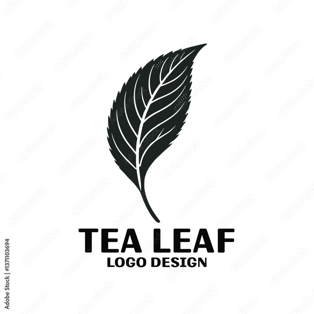 Tea Leaf Vector Logo Design Tea Leaf Vector Logo Design