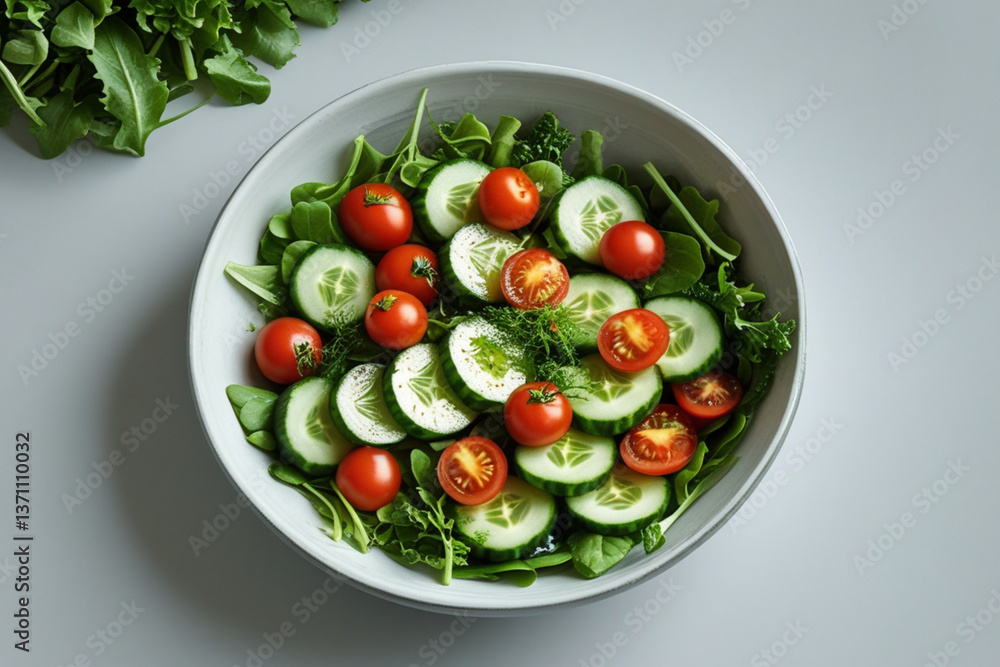 Vibrant Fresh Salad with Colorful Vegetables and Dressing Perfect for Health and Wellness Marketing Vibrant Fresh Salad with Colorful Vegetables and Dressing Perfect for Health and Wellness Marketing