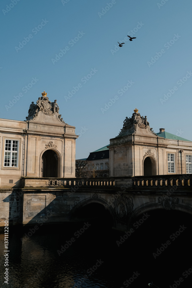 Fototapeta premium Marmorbroen bridge, Copenhagen, Denmark. 