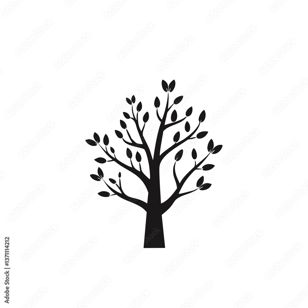 Obraz premium vector tree silhouette