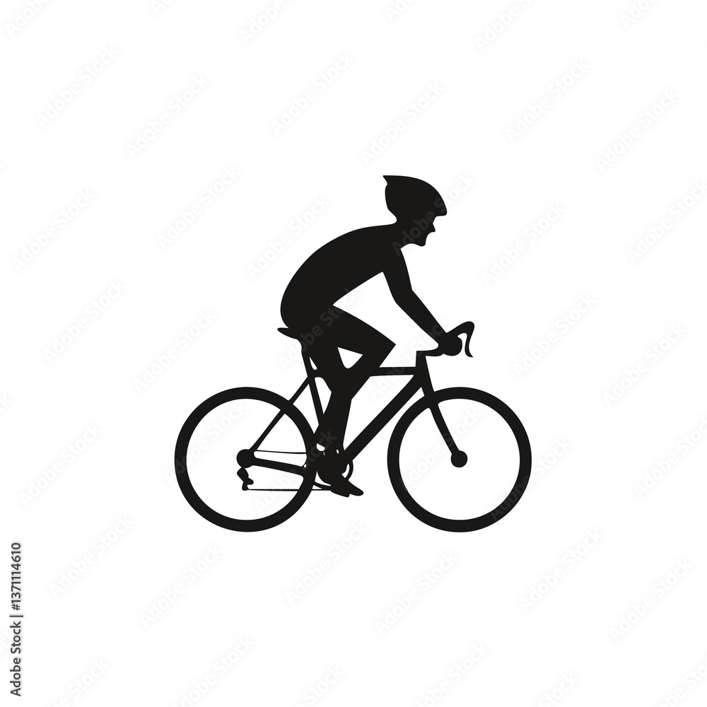 Obraz premium silhouette of a cyclist