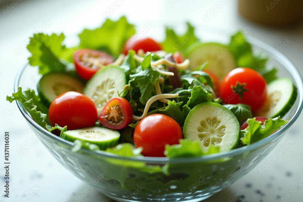 Vibrant Fresh Salad with Colorful Vegetables and Dressing Perfect for Health and Wellness Marketing Vibrant Fresh Salad with Colorful Vegetables and Dressing Perfect for Health and Wellness Marketing