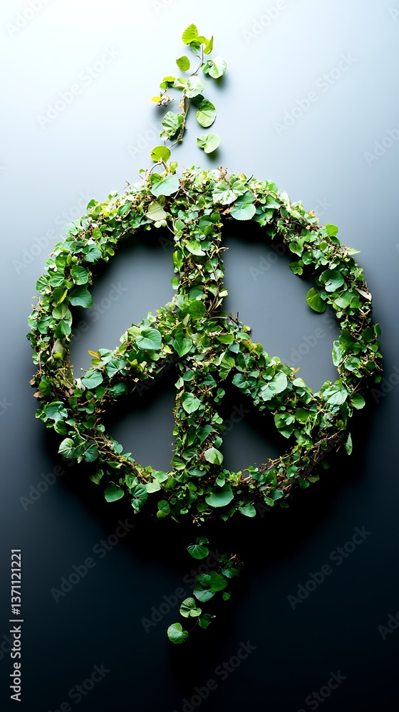 Obraz premium Green Peace Symbol with Nature, and Studio.