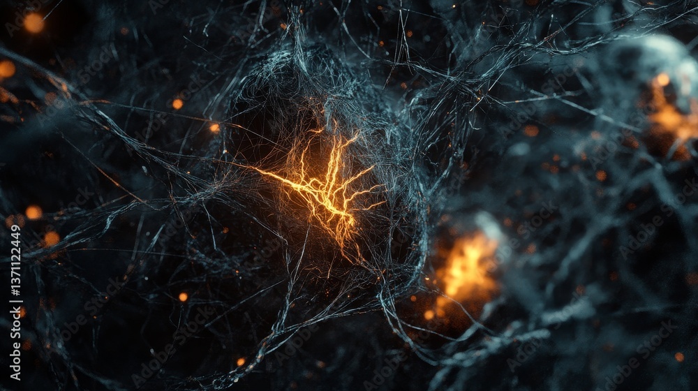 Glowing tendrils intertwine amidst darkness and light Glowing tendrils intertwine amidst darkness and light