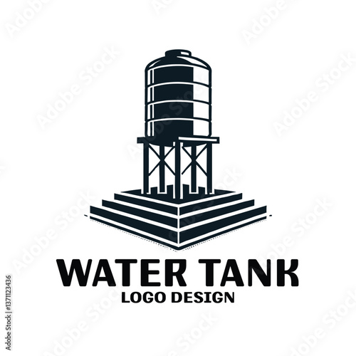Water Tank Vector Logo Design
