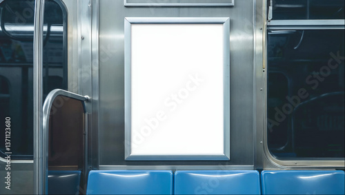 Panneau publicitaire dans le métro moderne