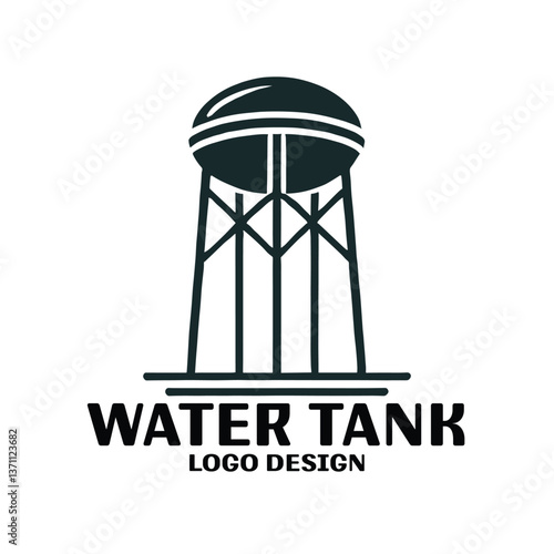 Water Tank Vector Logo Design