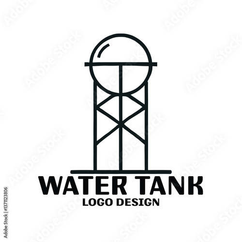 Water Tank Vector Logo Design