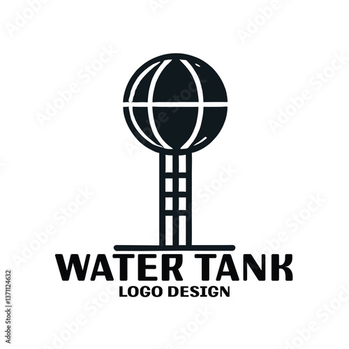 Water Tank Vector Logo Design