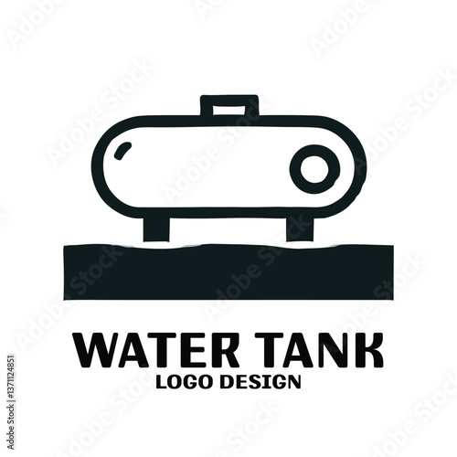 Water Tank Vector Logo Design