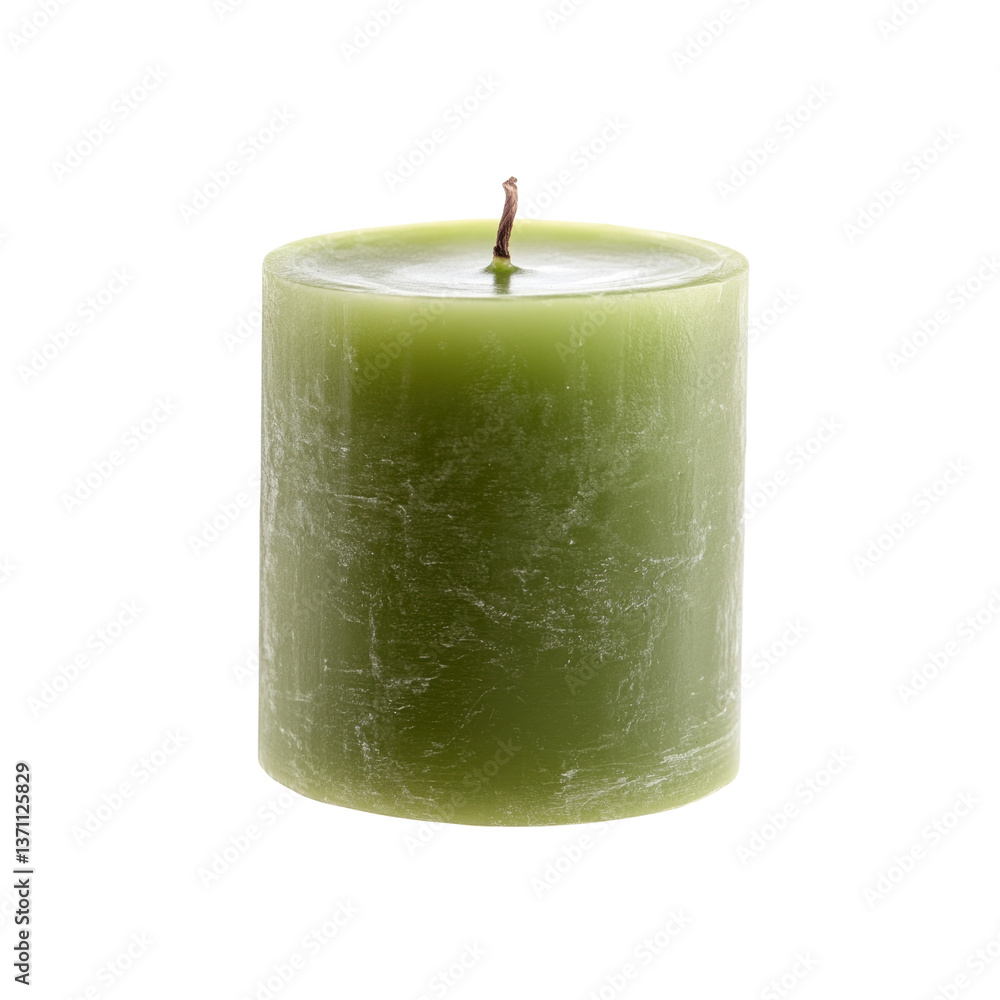 This green candle stands out against a white background, perfect for creating a calming ambiance in any space or during relaxation. This green candle stands out against a white background, perfect for creating a calming ambiance in any space or during relaxation.
