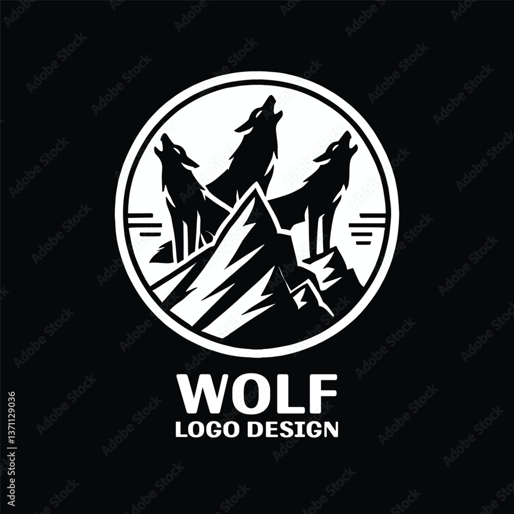 Fototapeta premium Wolf Vector Logo Design