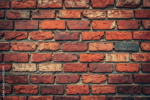 A Detailed View of an Old Red Brick Wall Texture Background Image