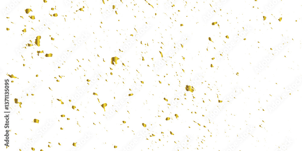 Abstract doted and confetti golden glitter and zigzag ribbon particles splatter on transparent background. Luxury golden glitter confetti that floats down falling bokeh celebration background. Abstract doted and confetti golden glitter and zigzag ribbon particles splatter on transparent background. Luxury golden glitter confetti that floats down falling bokeh celebration background.
