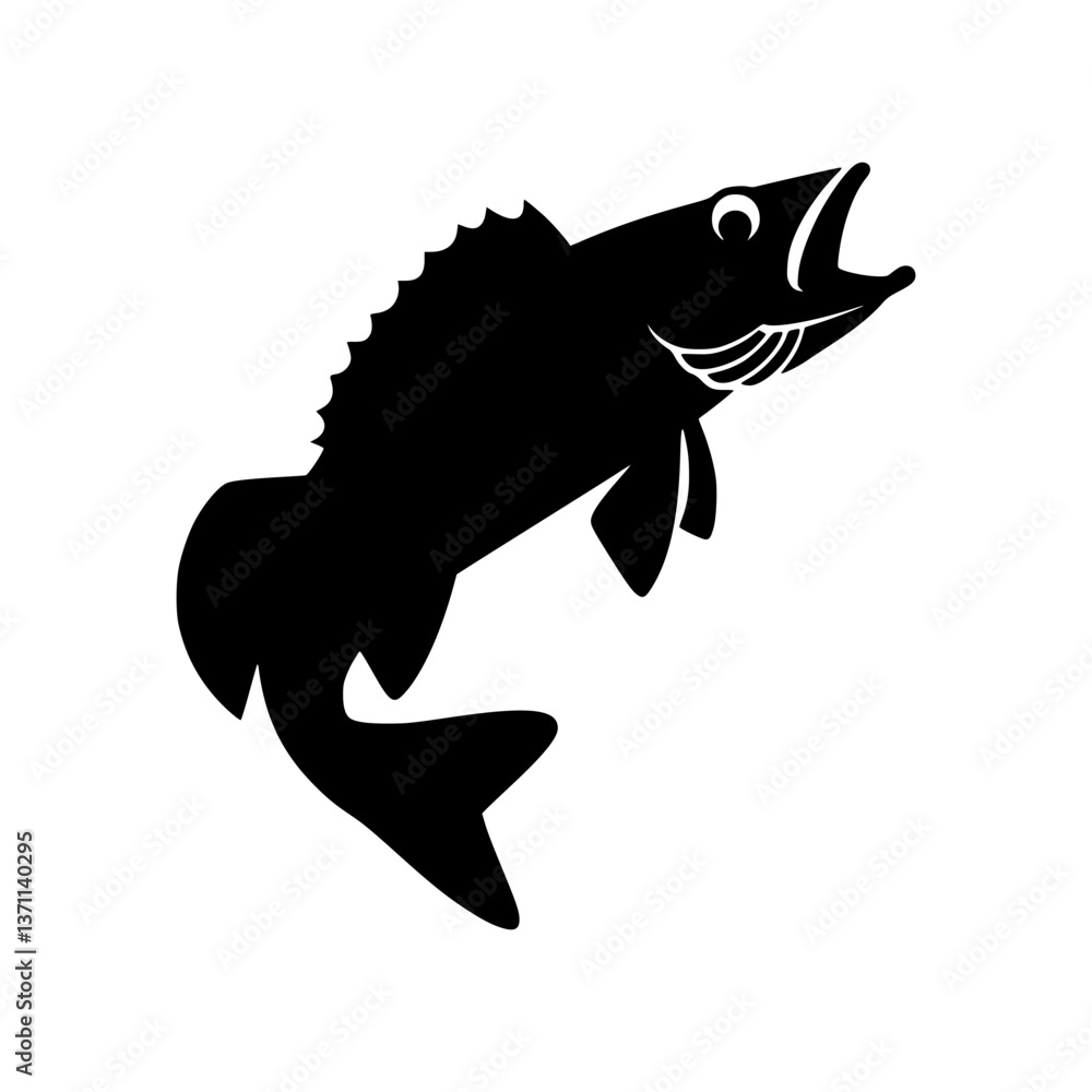 Naklejka premium Flying Fish Vector Icon - Fishing Illustration