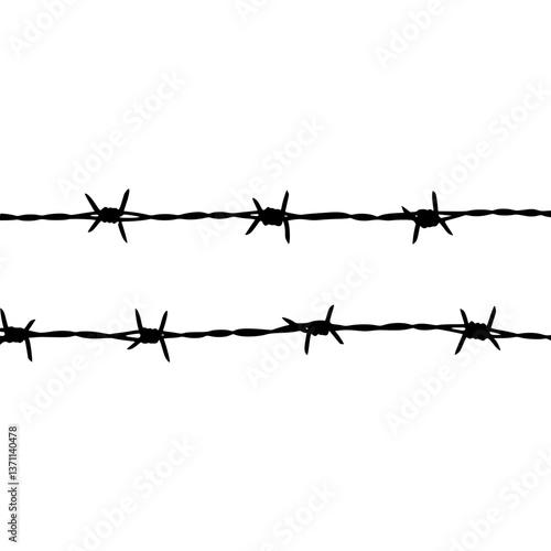 Barbed Wire Border - Graphic Design Element