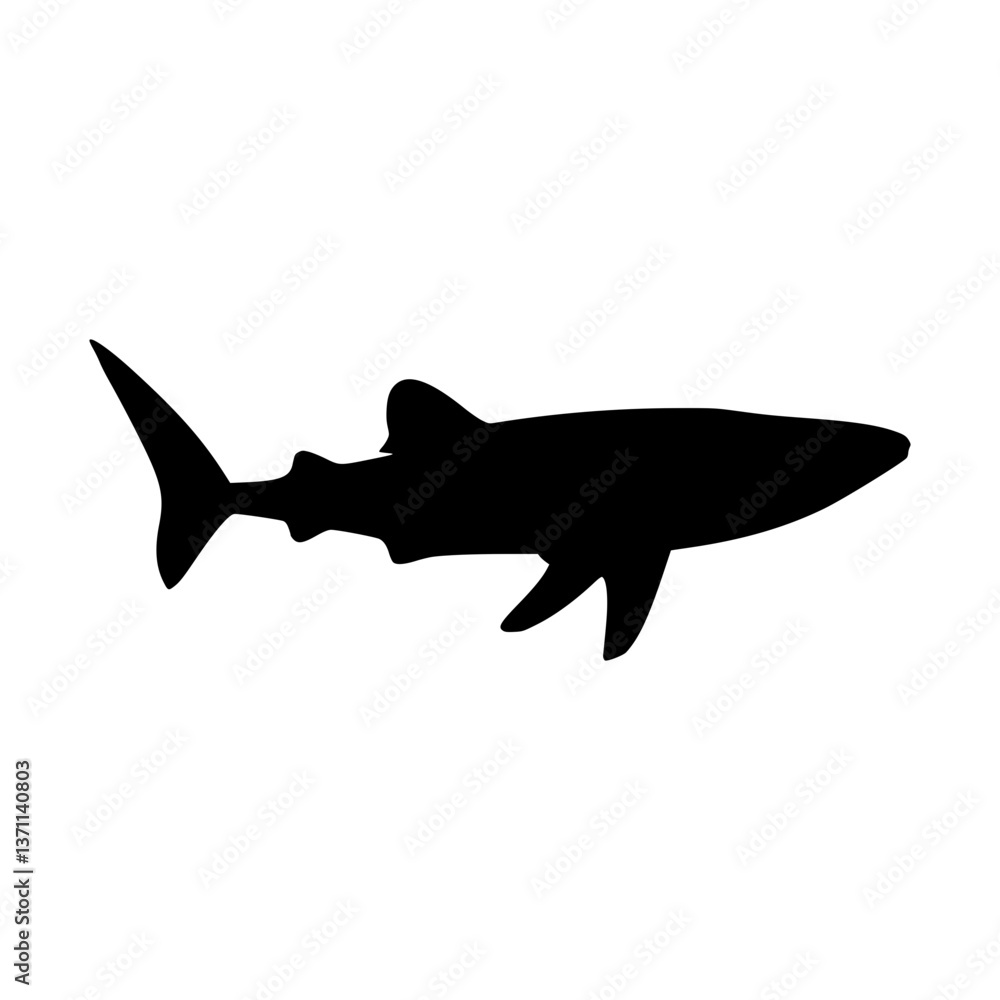 Obraz premium Shark Silhouette Vector Icon