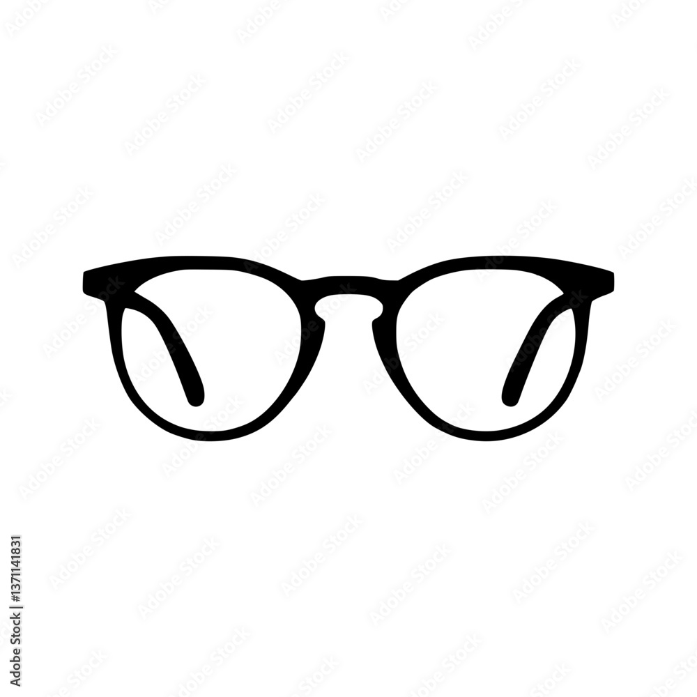Fototapeta premium Glasses Icon - Minimalist Vector Design