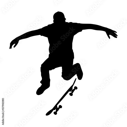 Skater Silhouette - Action Sports Graphic