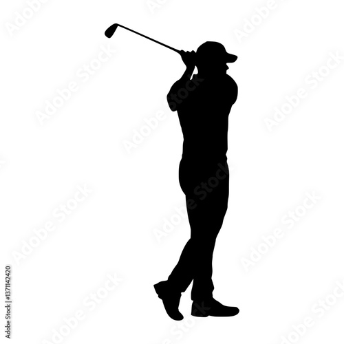 Golf Silhouette - Black Outline
