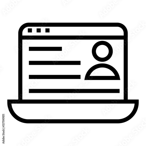 online resume vector icon