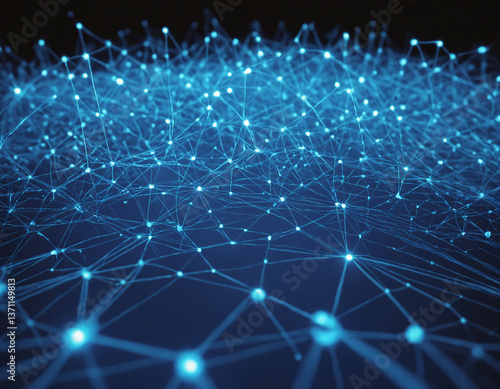 A scheme of many computers interconnected, a global network, connection points.