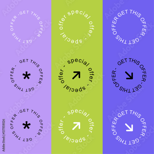 special offer stickers, modern design element