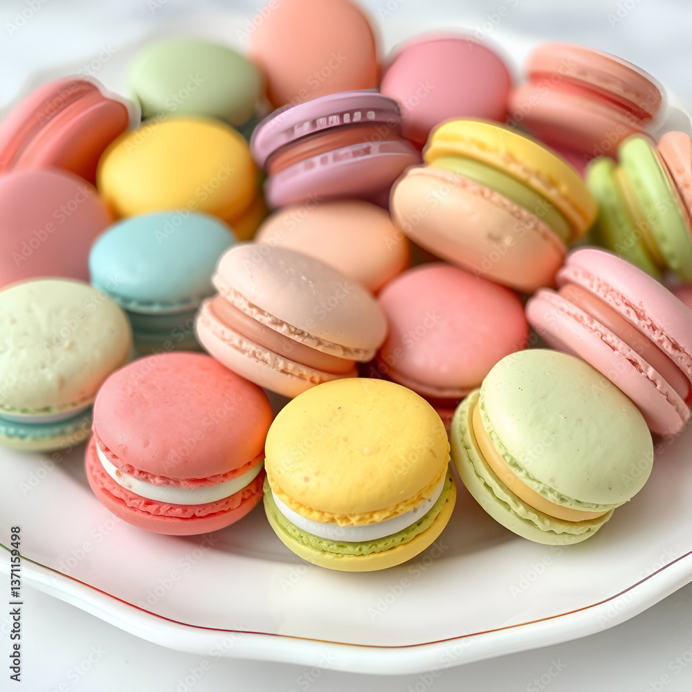 colorful macaroons on a wooden table colorful macaroons on a wooden table