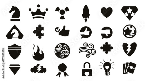 collection of modern icons, pictograms and stencils for brands