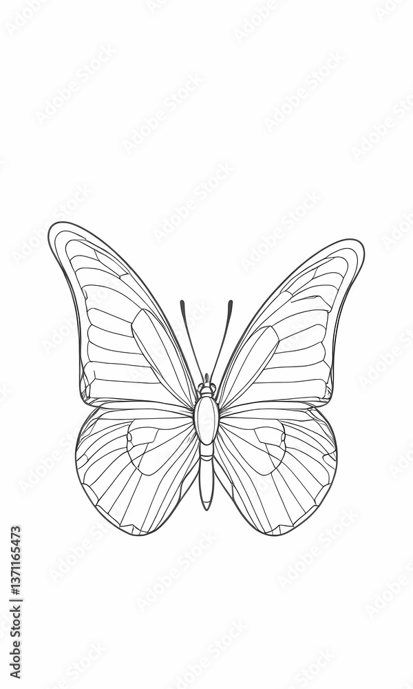 Fototapeta premium butterfly on white