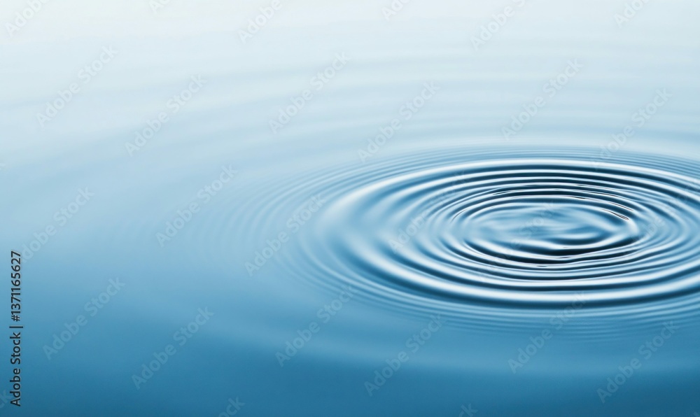 Mesmerizing ripples expand outwards in crystal clear blue water, forming an abstract and calming pattern. Mesmerizing ripples expand outwards in crystal clear blue water, forming an abstract and calming pattern.