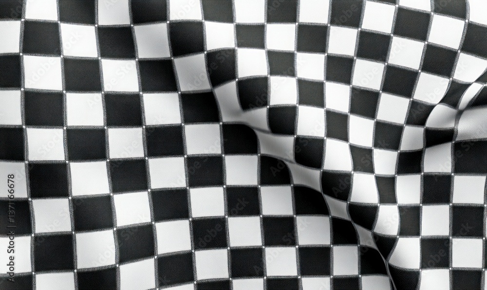 Waving checkered flag symbolizes triumph and excitement at the finish line of the race. Waving checkered flag symbolizes triumph and excitement at the finish line of the race.
