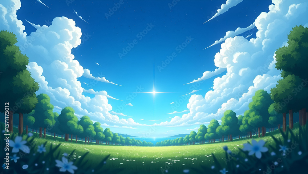 Fototapeta premium blue sky and clouds