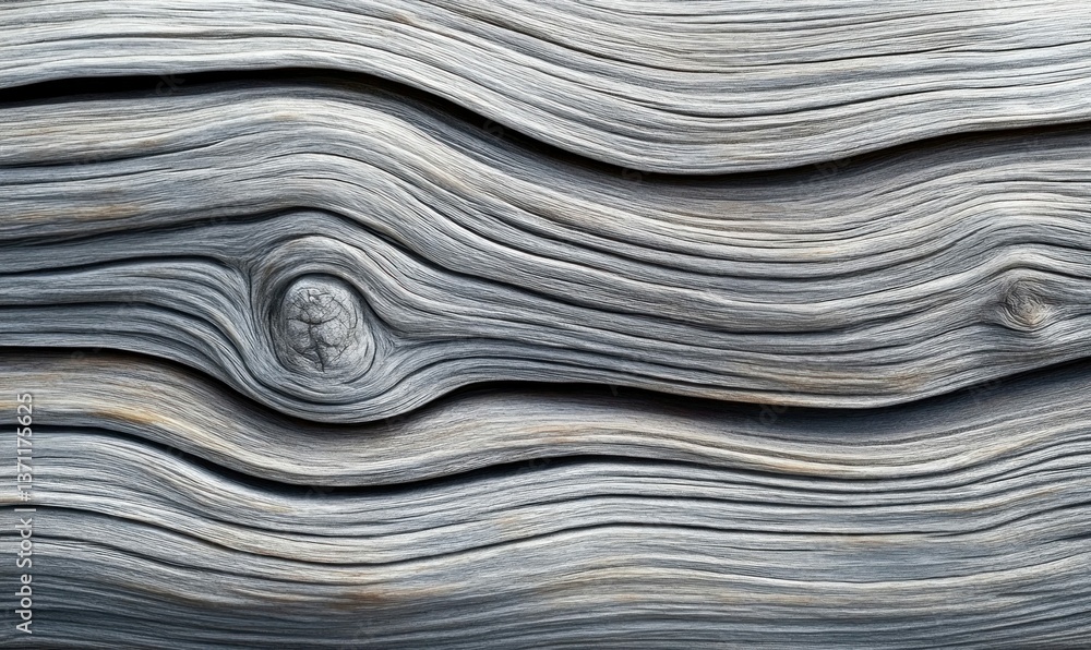 Fototapeta premium Detailed close-up of weathered woodgrain and knot, revealing texture and organic pattern.
