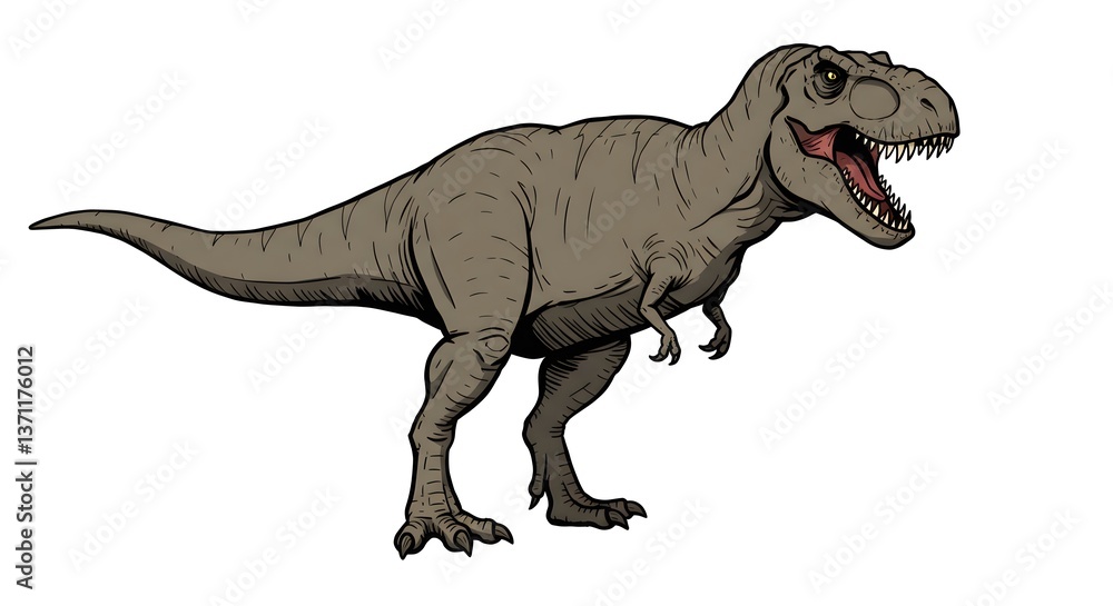 Fototapeta premium Realistic Dinosaur Illustration 