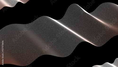 Abstract technology particles lines mesh background. Beautiful abstract wave technology background with black and white color digital effect corporate concept, Digital future technology concept