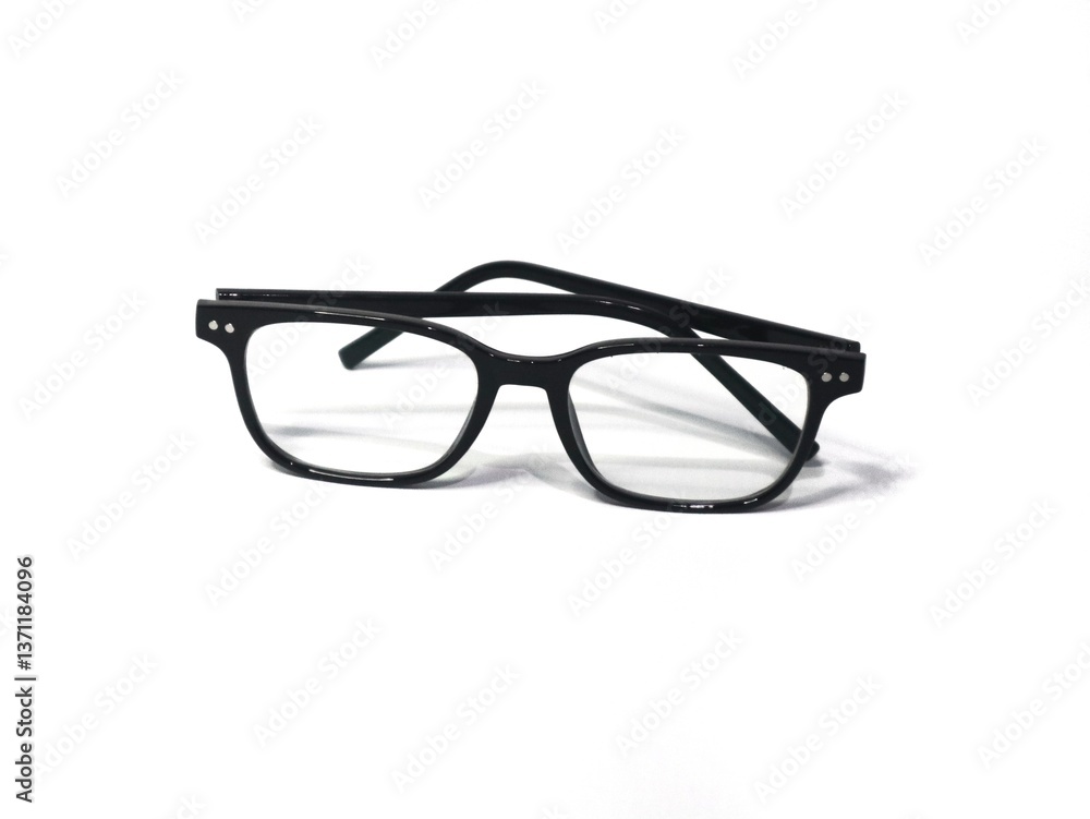 One pair of glasses with a black frame as anti-radiation glasses One pair of glasses with a black frame as anti-radiation glasses