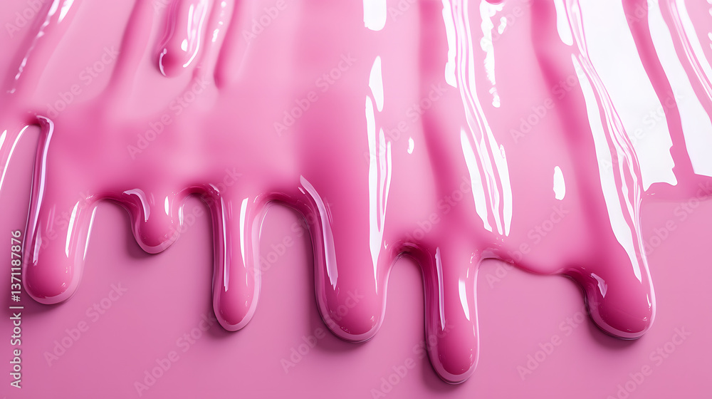 Naklejka premium red paint dripping on white