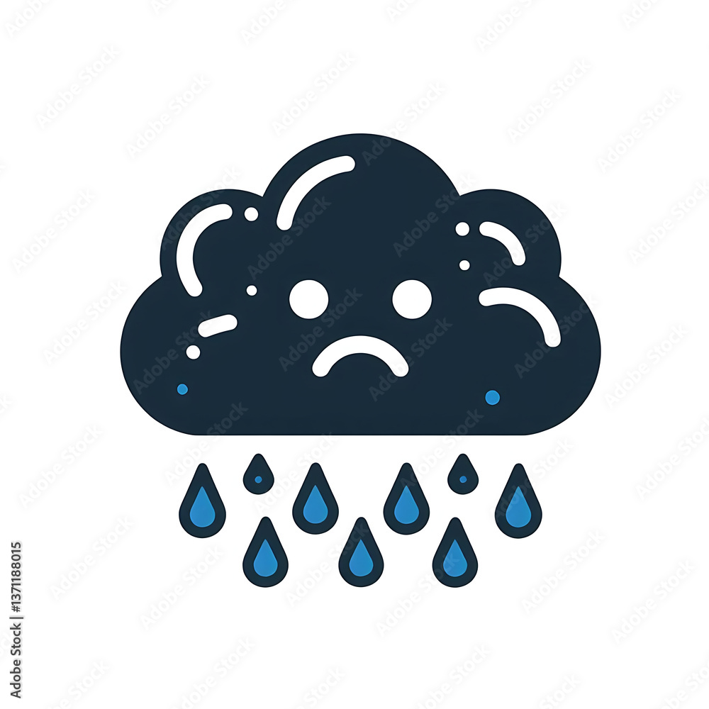 Rain Icon in trendy flat style isolated on grey background. Cloud rain symbol for your web site design, logo, app, UI. Modern forecast storm sign. Weather, internet concept. Vector illustration, EPS10 Rain Icon in trendy flat style isolated on grey background. Cloud rain symbol for your web site design, logo, app, UI. Modern forecast storm sign. Weather, internet concept. Vector illustration, EPS10