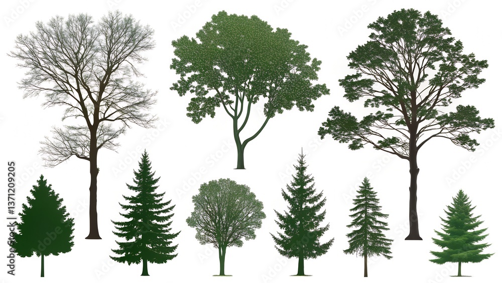 Obraz premium vector trees