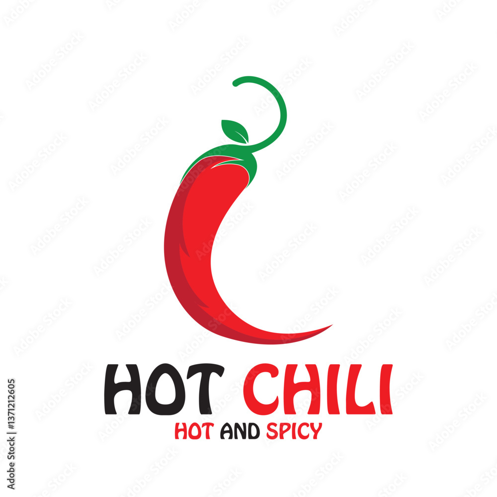 Fototapeta premium chili hot spicy icon vector illustration template design logo