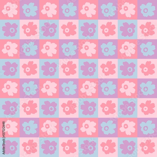 seamless cute abstract floral pattern