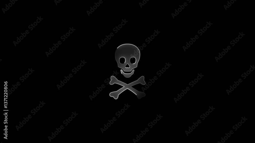 Neon shine danger icon animation on background. Looped animation. Neon shine danger icon animation on background. Looped animation.