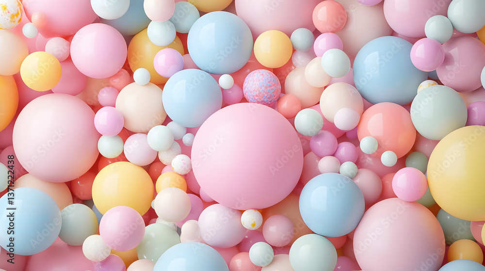 Pastel Colorful Abstract 3d Spheres Background Pastel Colorful Abstract 3d Spheres Background