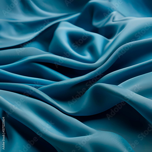 blue fabric texture created by Generative AI