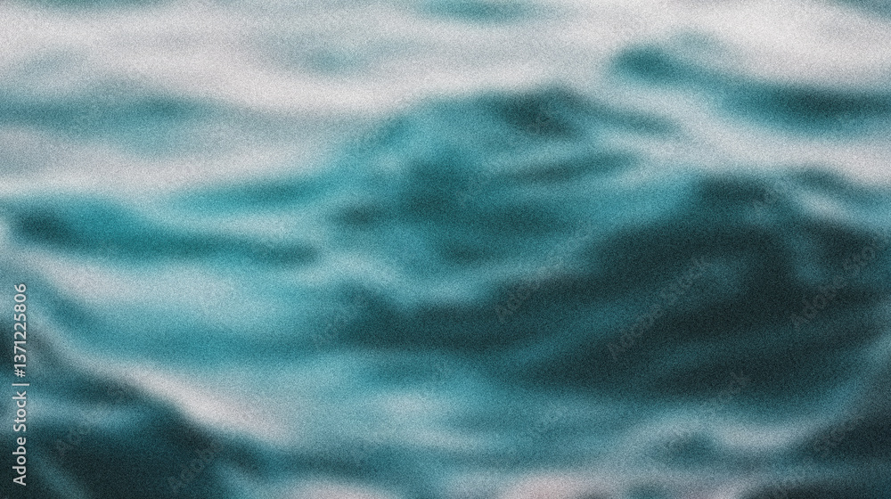 Fototapeta premium Turquoise and Gray Gradient Background Creating Soft Waves
