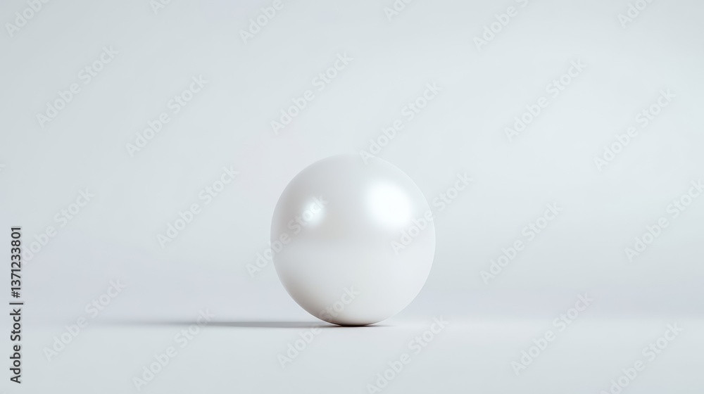 Single white sphere on light background Single white sphere on light background