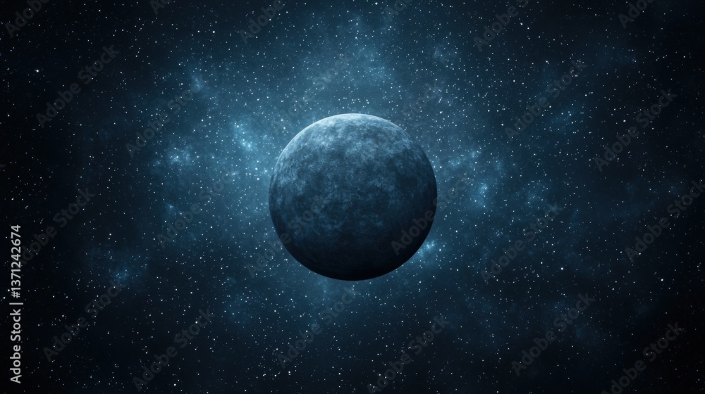 Obraz premium Cosmic celestial event stunning planetary chaos in space digital art dark universe high-quality gigapixel