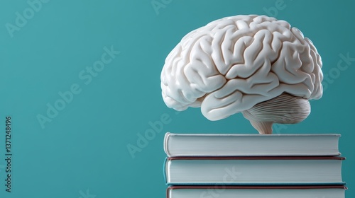 Brain Model on Stack of Books Representing Knowledge and Learning