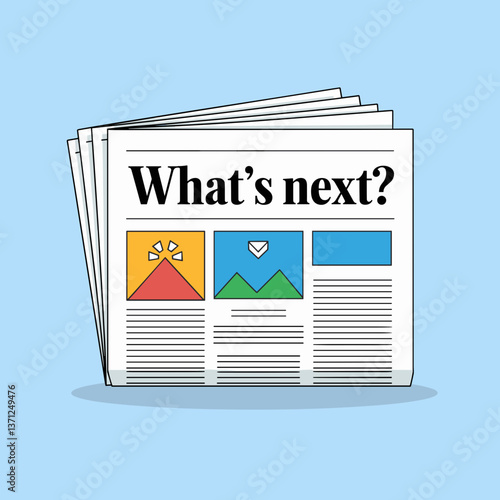Newspaper Front Page with “What’s Next?” Headline
